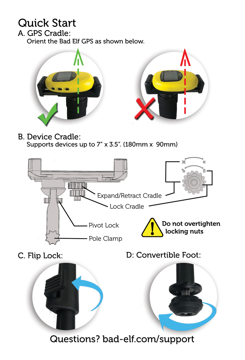 Load image into Gallery viewer, Bad Elf GPS Pole Mount Kit