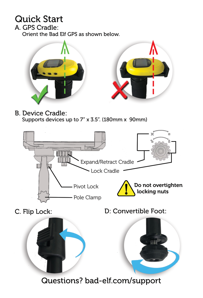 Load image into Gallery viewer, Bad Elf GPS Pole Mount Kit
